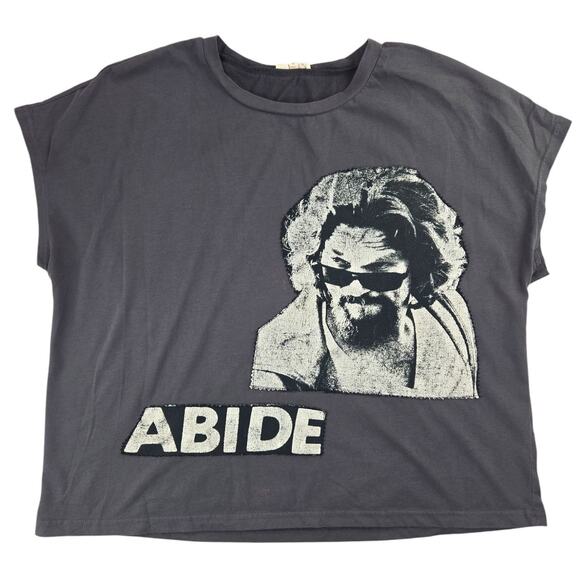 La Miel | Grey, Boxy, T-shirt with The Dude  | Size Large - Picture 1 of 4